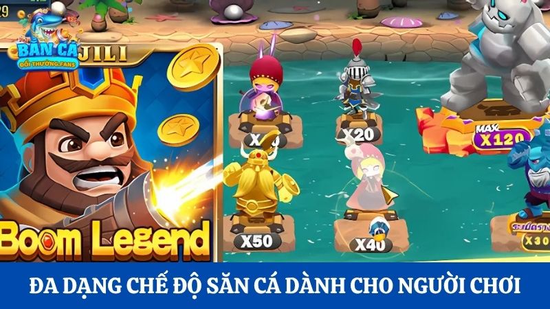 Boom Legend: Game thách thức kỹ năng săn BOSS, thưởng cao 2 Đa dạng chế độ săn cá dành cho người chơi