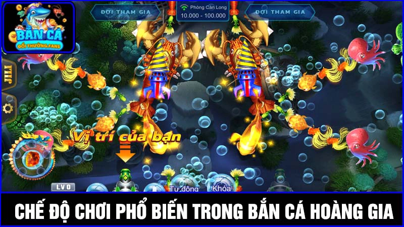 Bắn cá Hoàng Gia: Đa dạng phòng chơi, đa tỷ lệ thưởng 2 Khám phá chế độ chơi phổ biến trong bắn cá Hoàng Gia