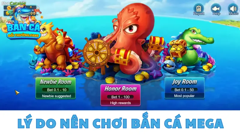 Mega Fishing: Vua câu cá kiếm triệu xu từ loạt boss khủng 3 Lý do nên chơi bắn cá Mega Fishing