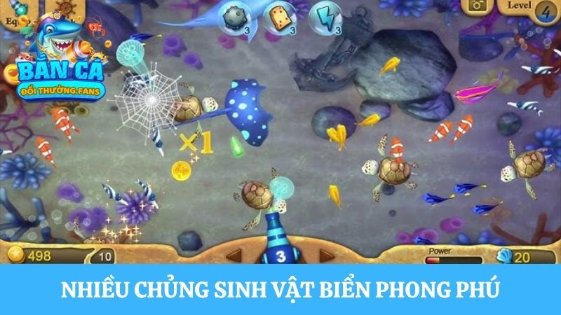 Fishing Thai: Bắn cá với cơ chế đổi thưởng đỉnh cao 2 Nhiều chủng sinh vật biển phong phú và đa dạng