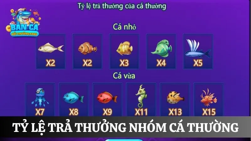 Đại Chiến Hải Tặc: Tham gia cuộc săn kịch tính không hồi kết 3 Tìm hiểu tỷ lệ trả thưởng nhóm cá thường