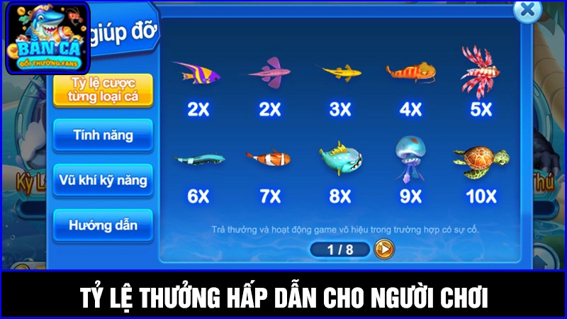 Bắn Cá Vui Vẻ: Cơ hội săn Boss nhận thưởng lên đến 500x 2 Tỷ lệ thưởng cho hội viên khi chơi Bắn Cá Vui Vẻ